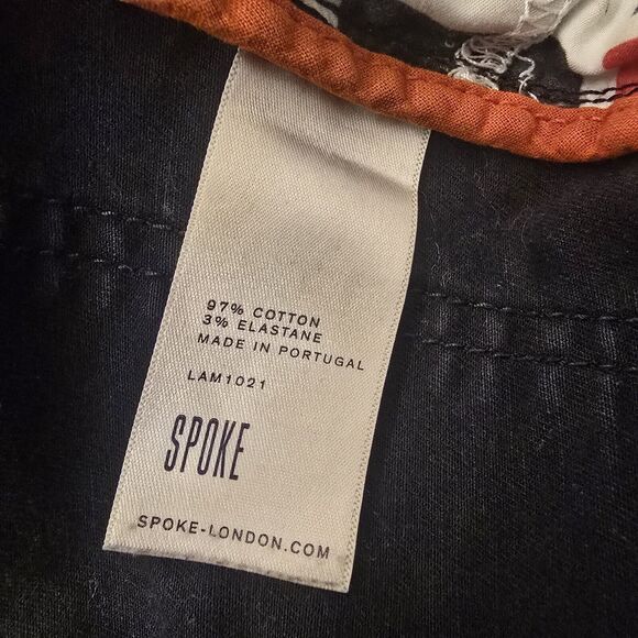 Spoke Fives Build A Chino Jean Blackish Blue Button Fly Waist 32 - Picture 8 of 13